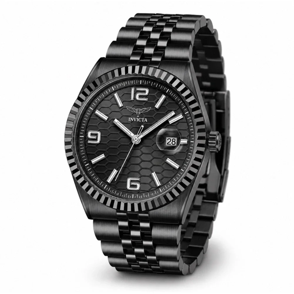 Invicta Specialty I Mens Watch 70053 Black Stainless Steel 40mm Quartz New